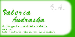 valeria andraska business card