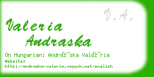 valeria andraska business card